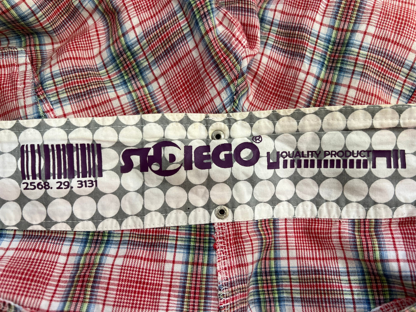 aquamarine drop | medium pink plaid cargo shorts