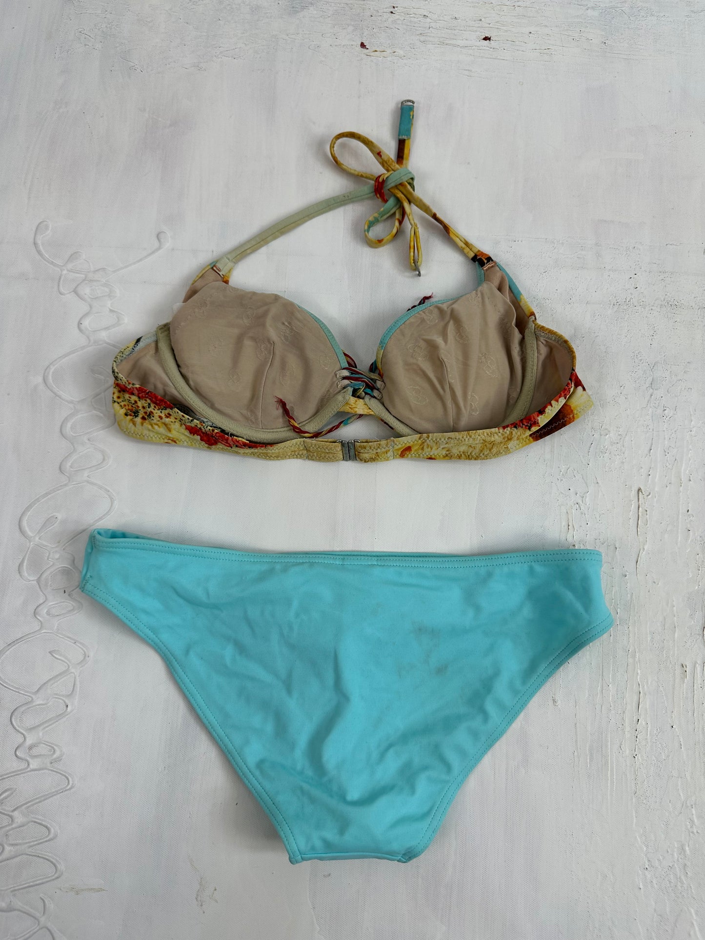 BEST PICKS | small blue and yellow sunflower bikini set