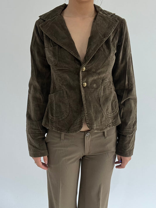 ‼️ | brown button up jacket