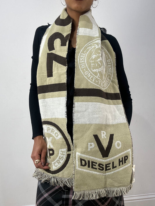 vintage edit thirty-six | brown and cream diesel تاسيل سكارف
