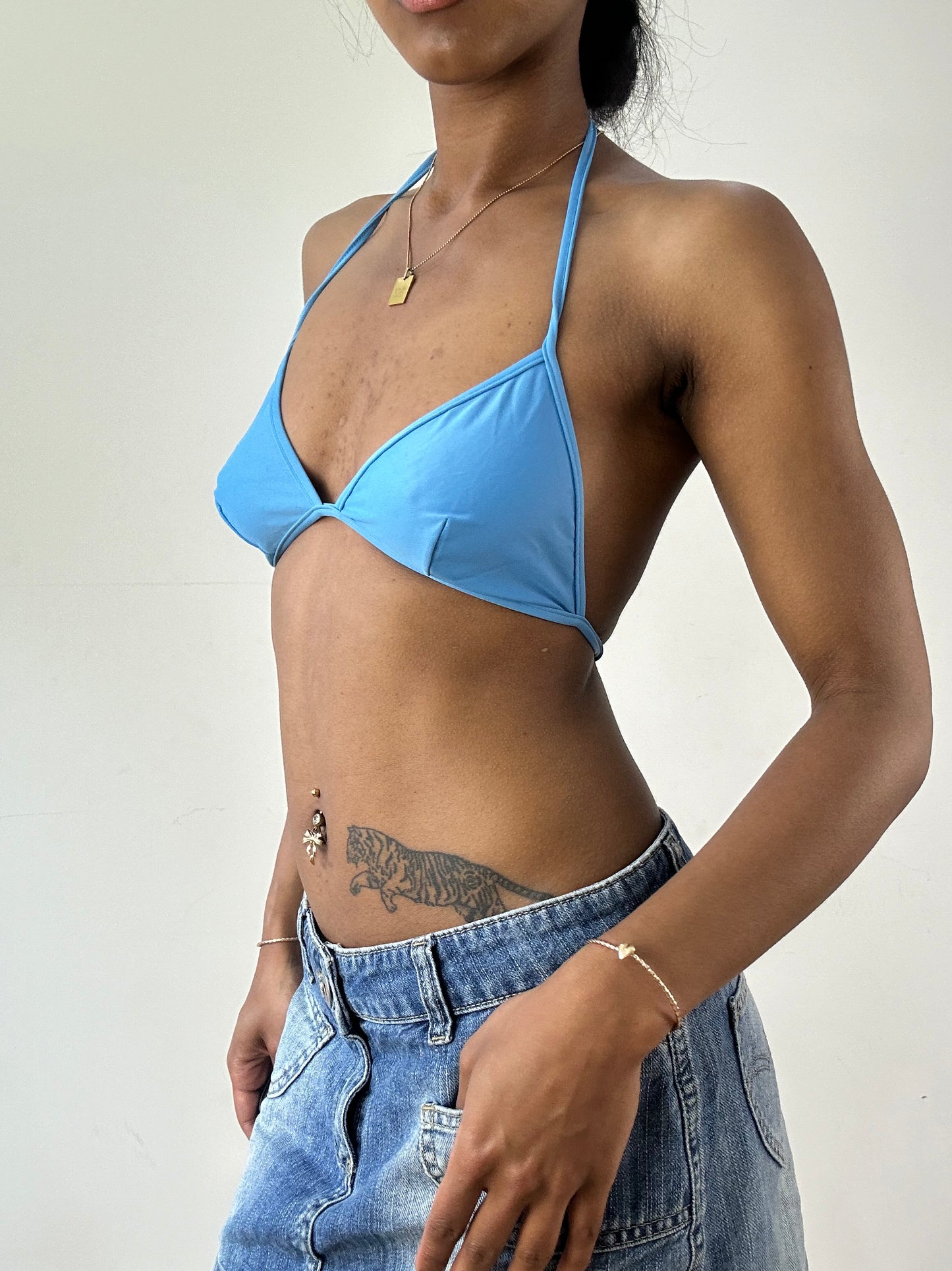 vintage edit twenty-one | medium blue diesel bikini set