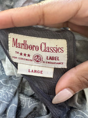 vintage edit twenty-one | medium blue and white marlboro classics patterned midi dress