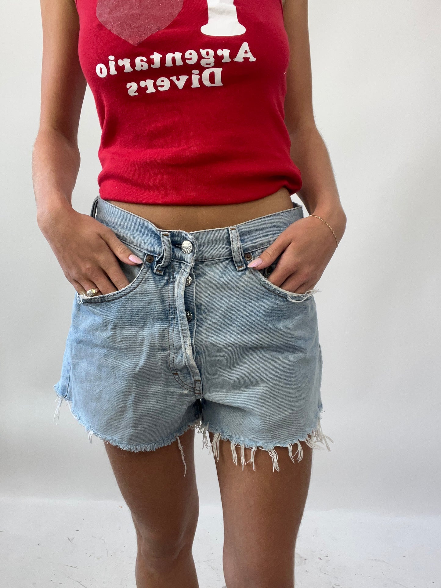 SUMMER SOLSTICE DROP | medium diesel light wash blue denim shorts
