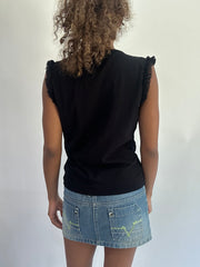 Wag Drop | small black sheer killah miss sixty top mit Rüschen Ärmel