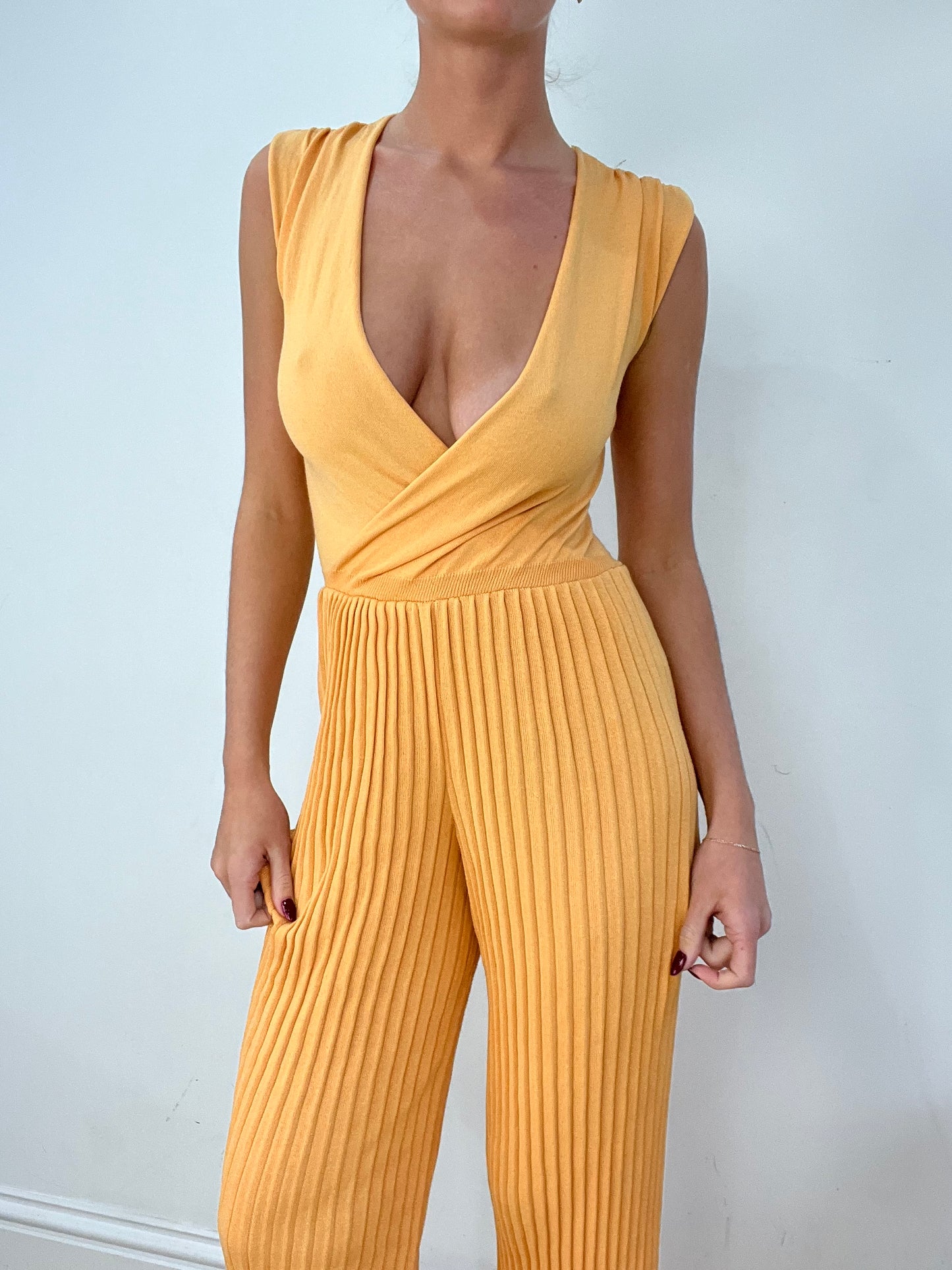 vintage edit fourteen | small orange orsay knit jumpsuit