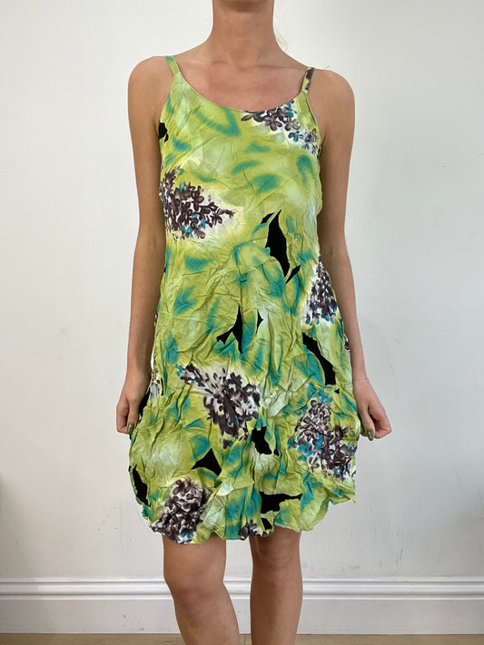 BEST PICKS | small grey and brown abstract print dress