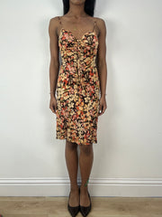 💚 vintage edit eighteen | small brown floral midi dress