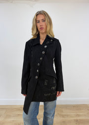 medium black save the queen jacket