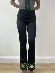 BEST PICKS | small black high waisted trousers with embroidery