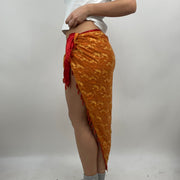 💻‼️ BEST PICKS | #1 orange/yellow lace shawl / sarong with beads