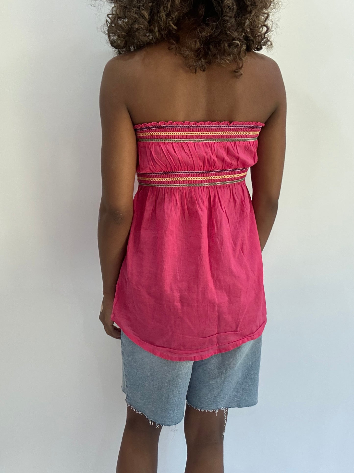 beach drop | small pink bandeau top