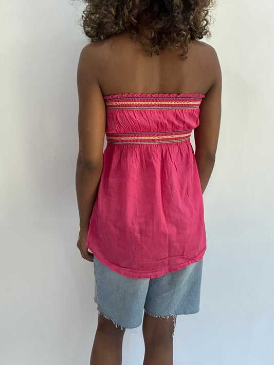 beach drop | small pink bandeau top