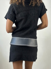 vintage edit thirty-four | oversized black studded buckle belt