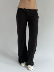 ‼️ | dark brown fitted trousers