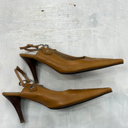 MANHATTAN GIRL DROP | Camel Slingback Gato de Caminho