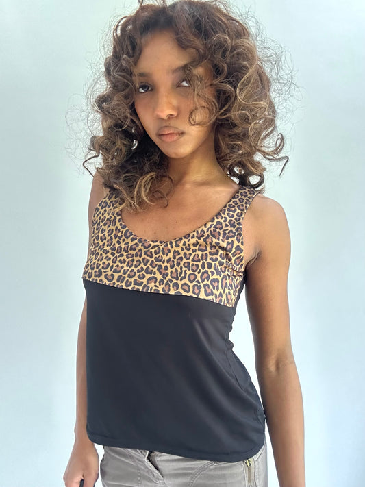 BEST PICKS | small/medium black cheetah print vest top