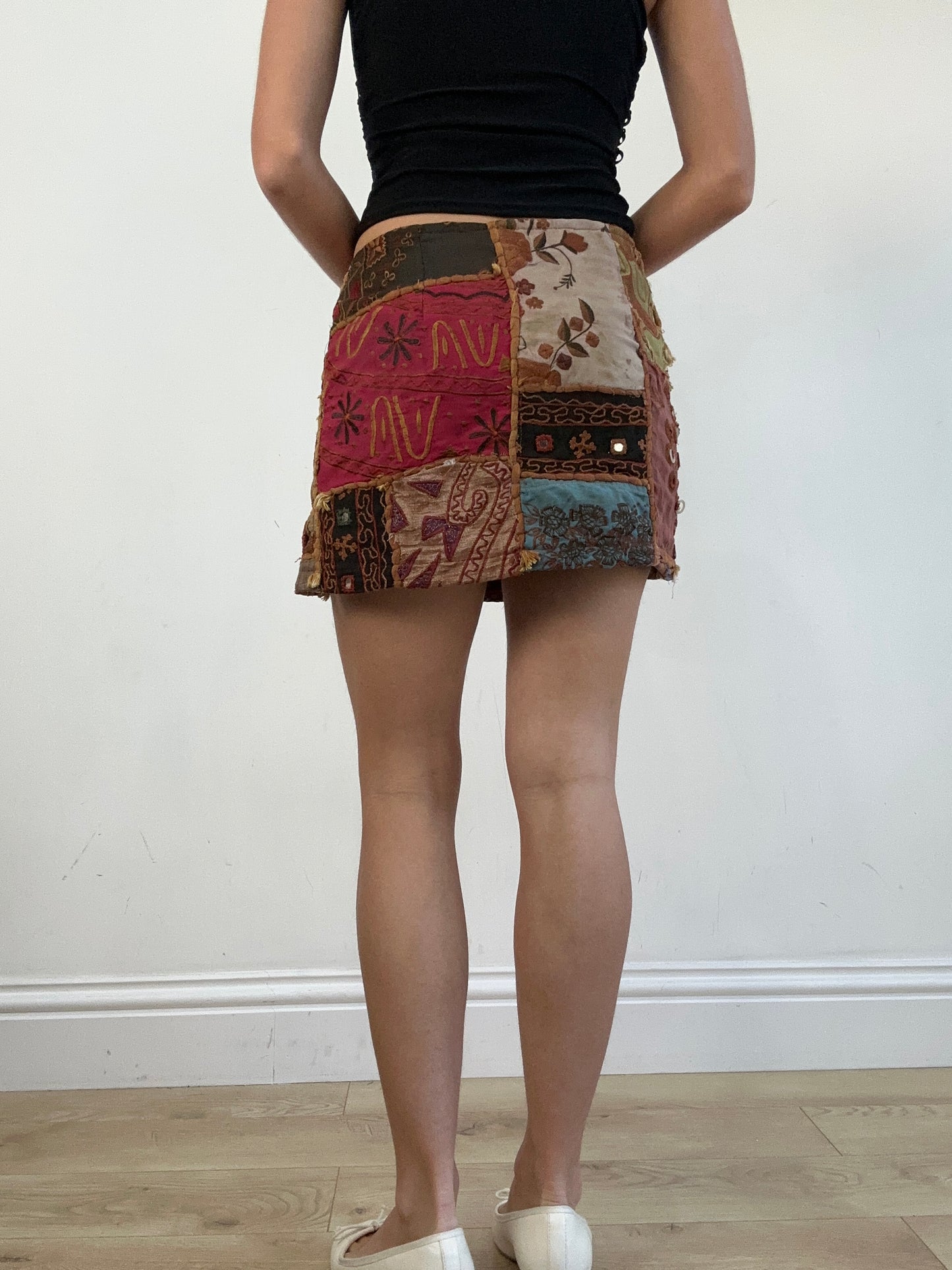 vintage edit eleven | small multicoloured patchwork style miss sixty skirt