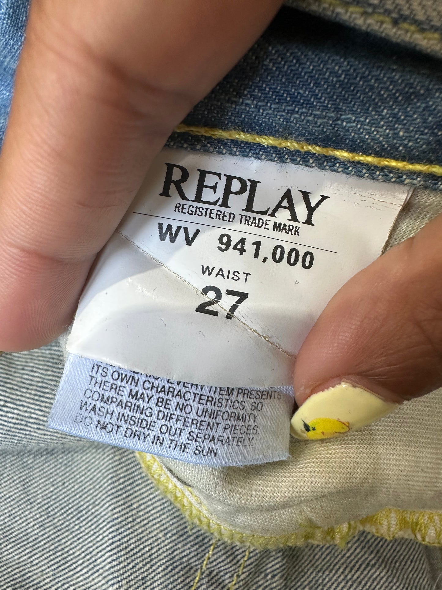 vintage edit thirty-two | small blue denim replay midi skirt