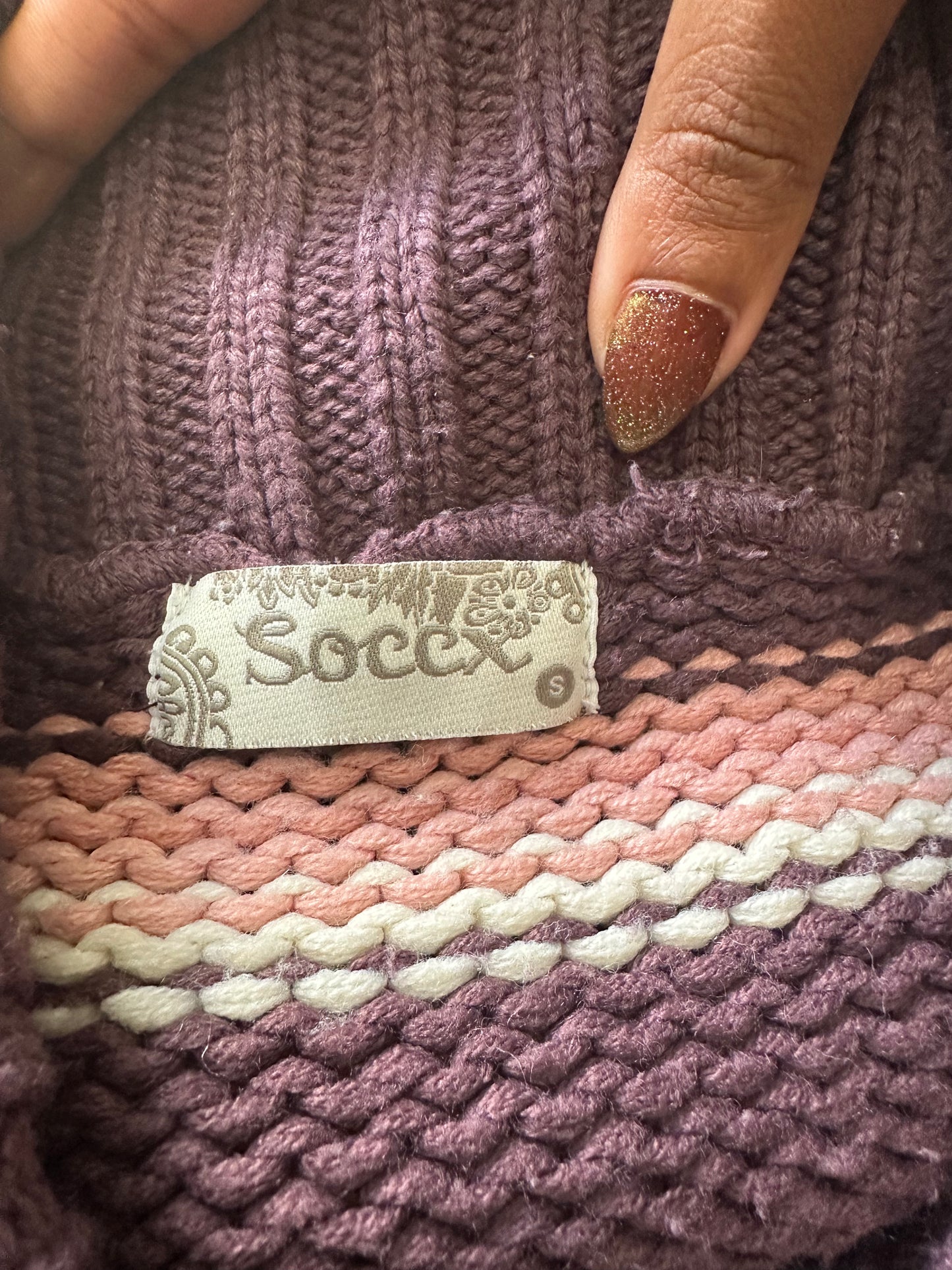 BEST PICKS | small pink and purple striped knit sweater