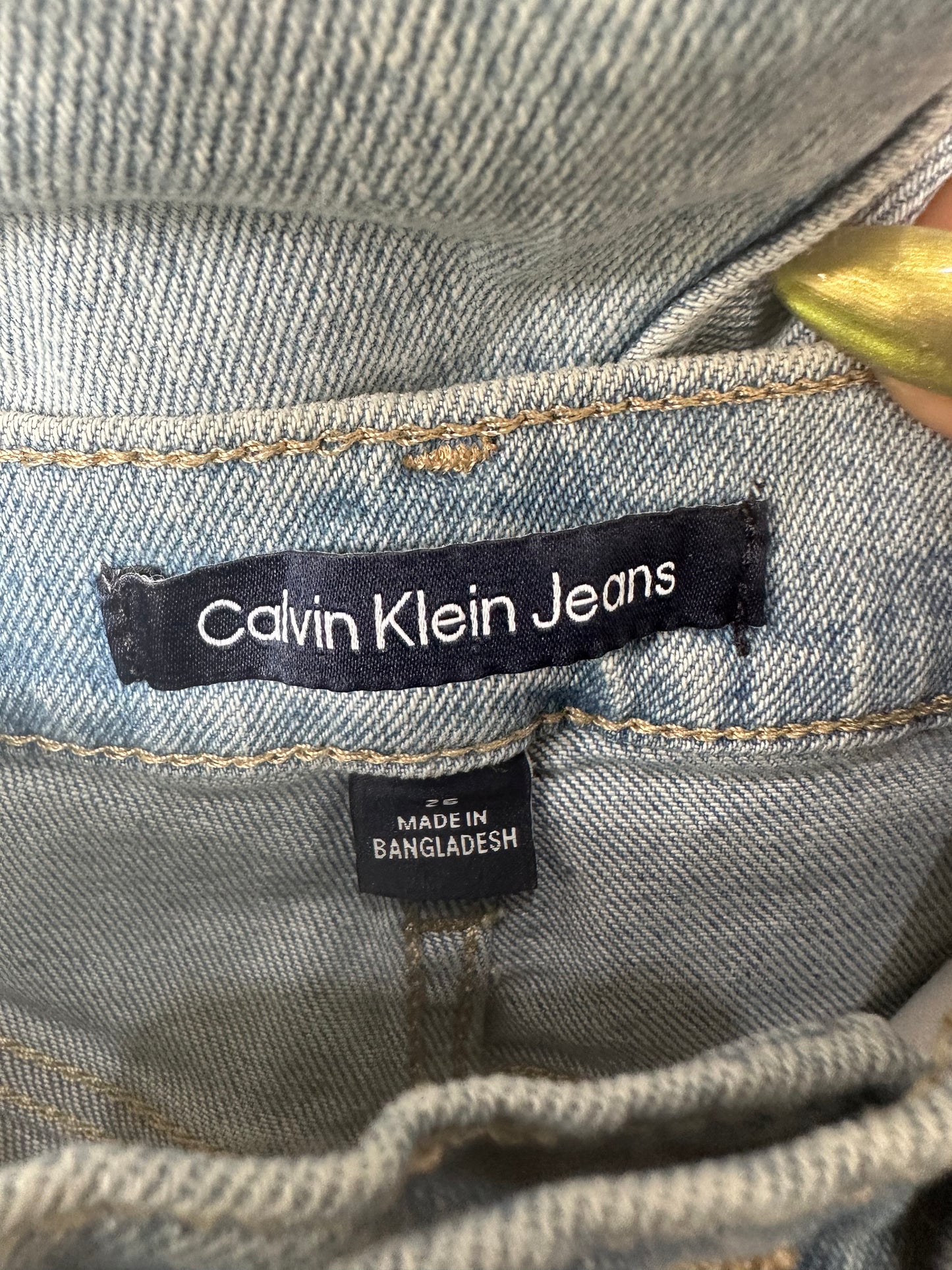 beach drop | extra small blue calvin klein denim shorts