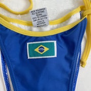 💻💚 DROP 4 | small blue yellow and white brasil flag bikini bottoms