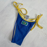 💻💚 DROP 4 | small blue yellow and white brasil flag bikini bottoms