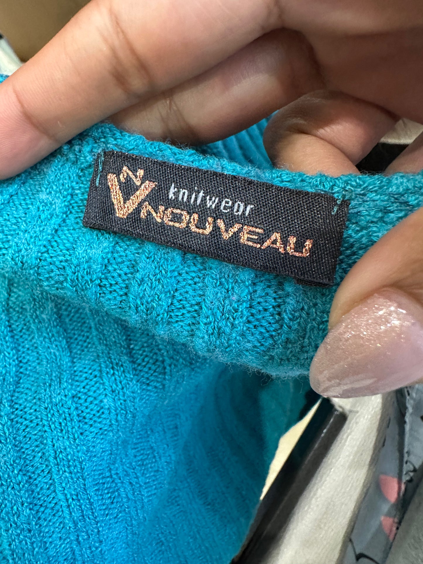 BEST PICKS | extra small blue knit long sleeve top