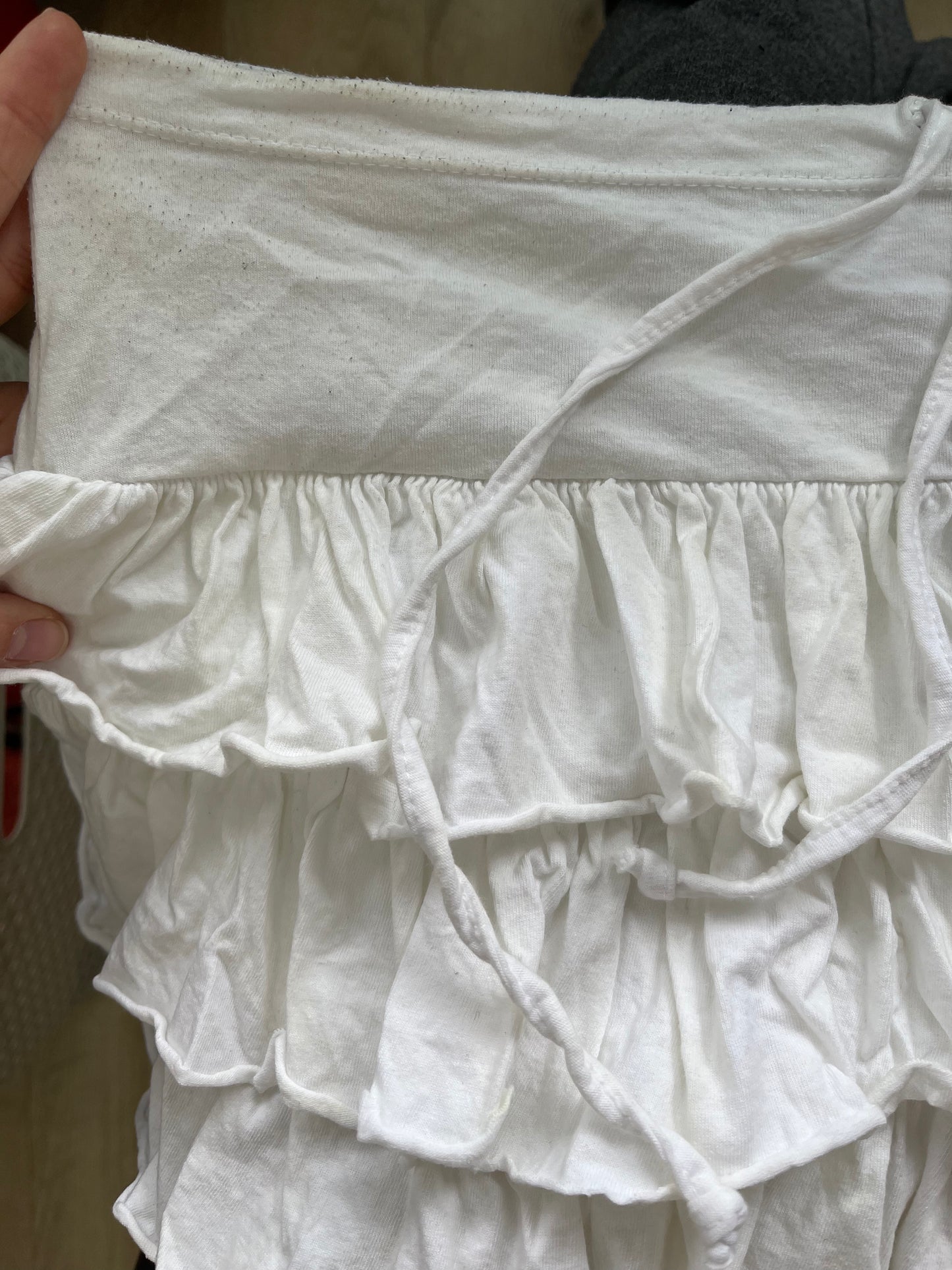 BEST PICKS | small white playboy ruffle skirt