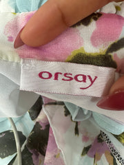 💚 טופ ⁨orsay⁩ בהדפס פרחוני ללא שרוולים – כחול – מידה ⁨s⁩ – ⁨colourmaxxing drop⁩
