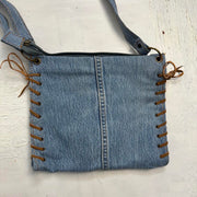 💻 COASTAL COWGIRL DROP | light wash reworked denim jean crossbody bag