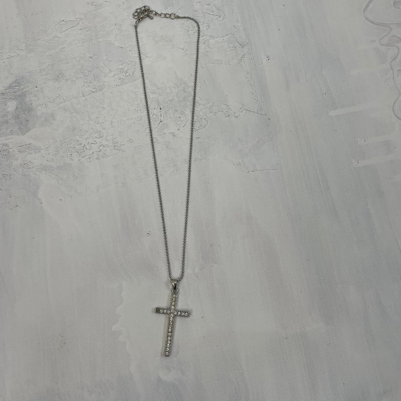 💻 BEST PICKS, PASSENGER PRINCESS DROP | silver diamanté cross necklace