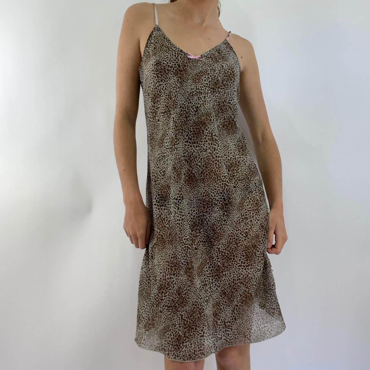 💻 BEST PICKS, GIRLS HOLIDAY DROP | s/m mesh leopard print midi dress with pink bows