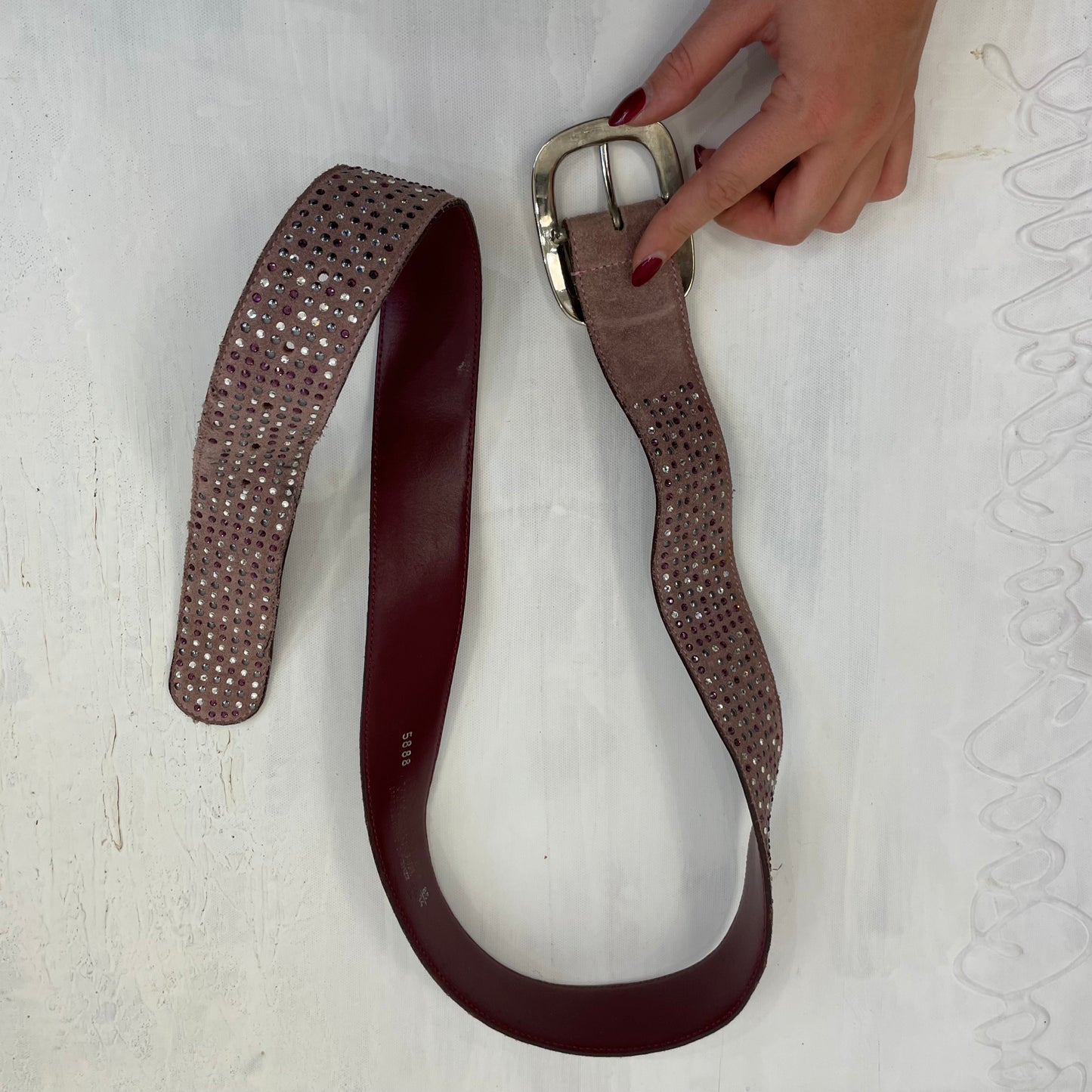JEANS AND A NICE TOP DROP | pink diamanté belt