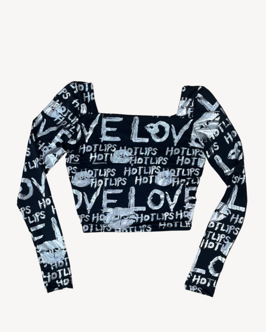 the long sleeve kaia in hot lips