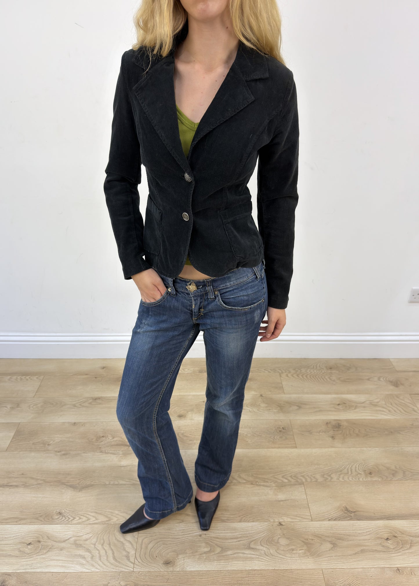 small black corduroy blazer