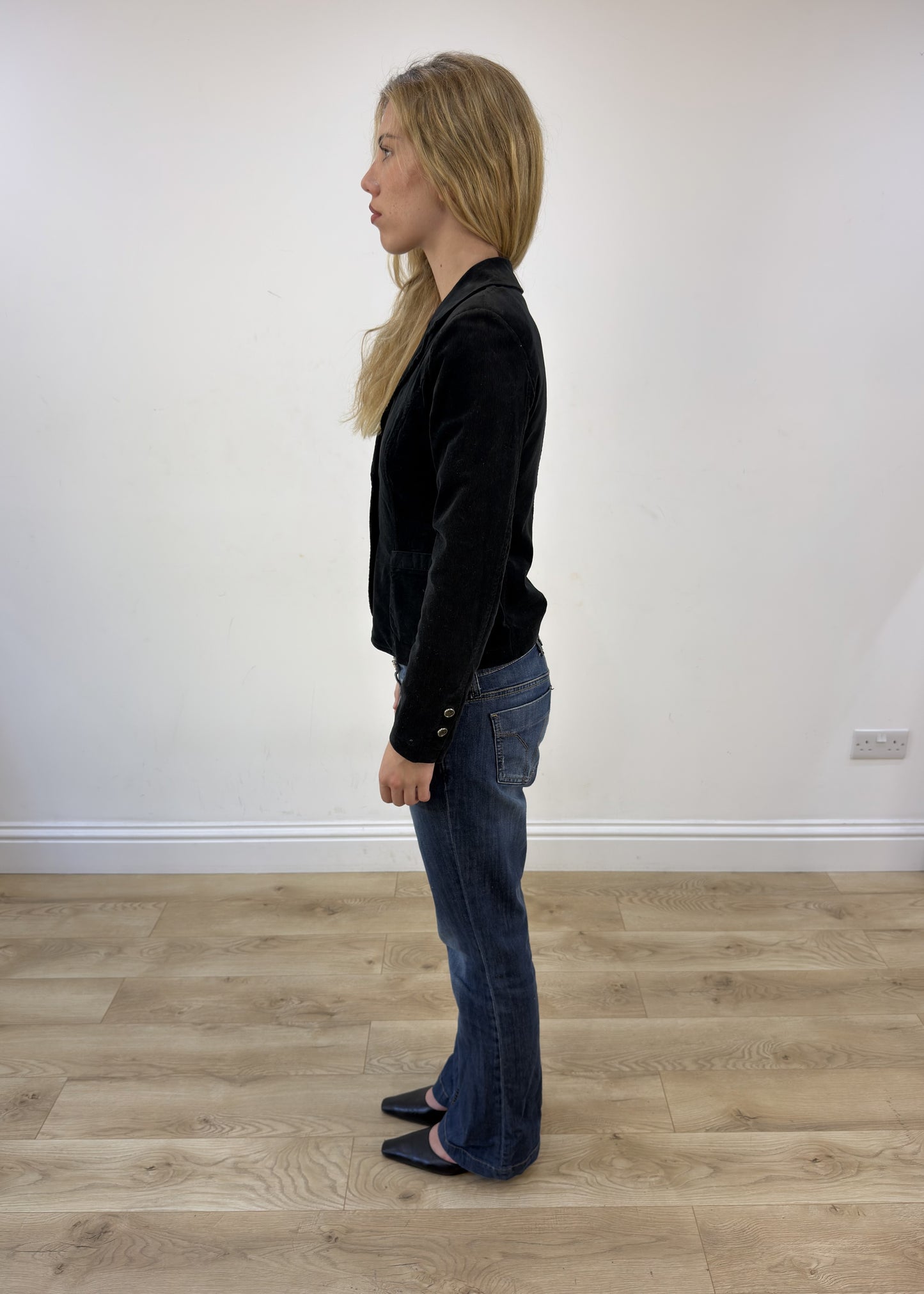small black corduroy blazer