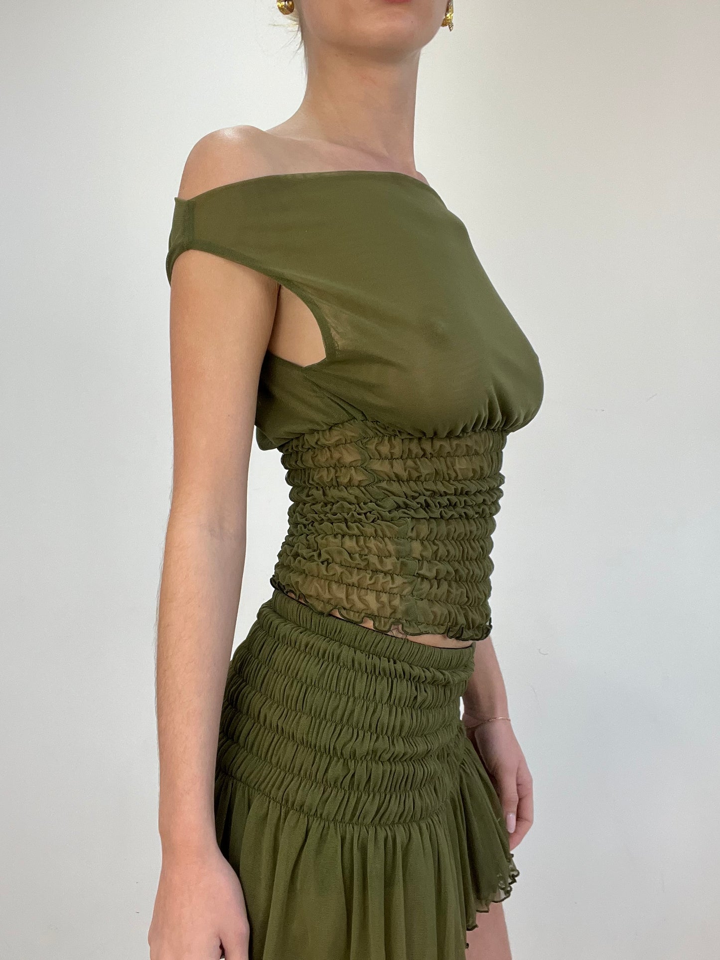 **#252 SAMPLE SALE | small khaki poppy top