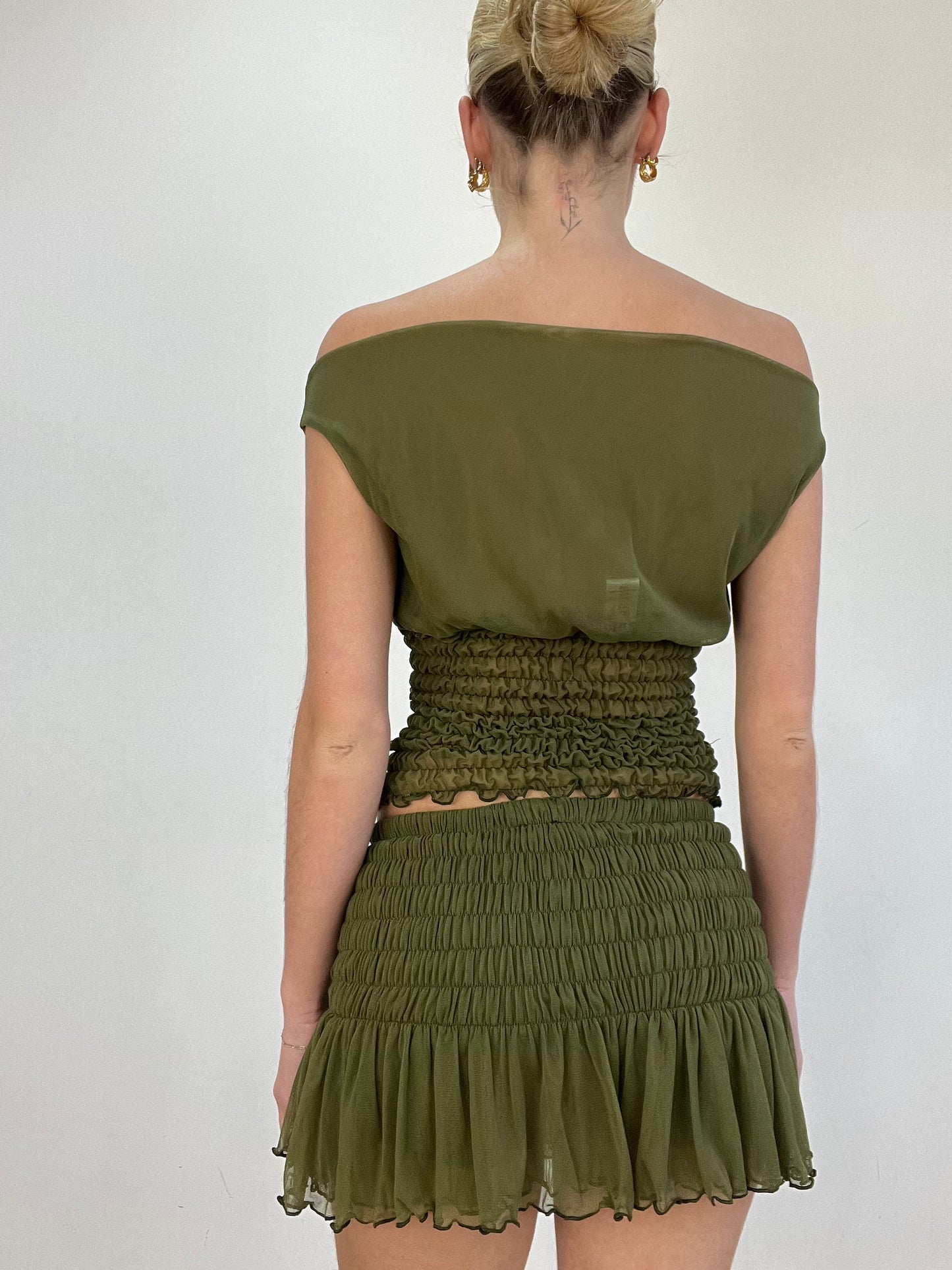 **#252 SAMPLE SALE | small khaki poppy top