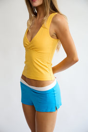 The Lorelle Top in Banana Split – side view