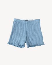 Camisetas em bebê azul Ribbed