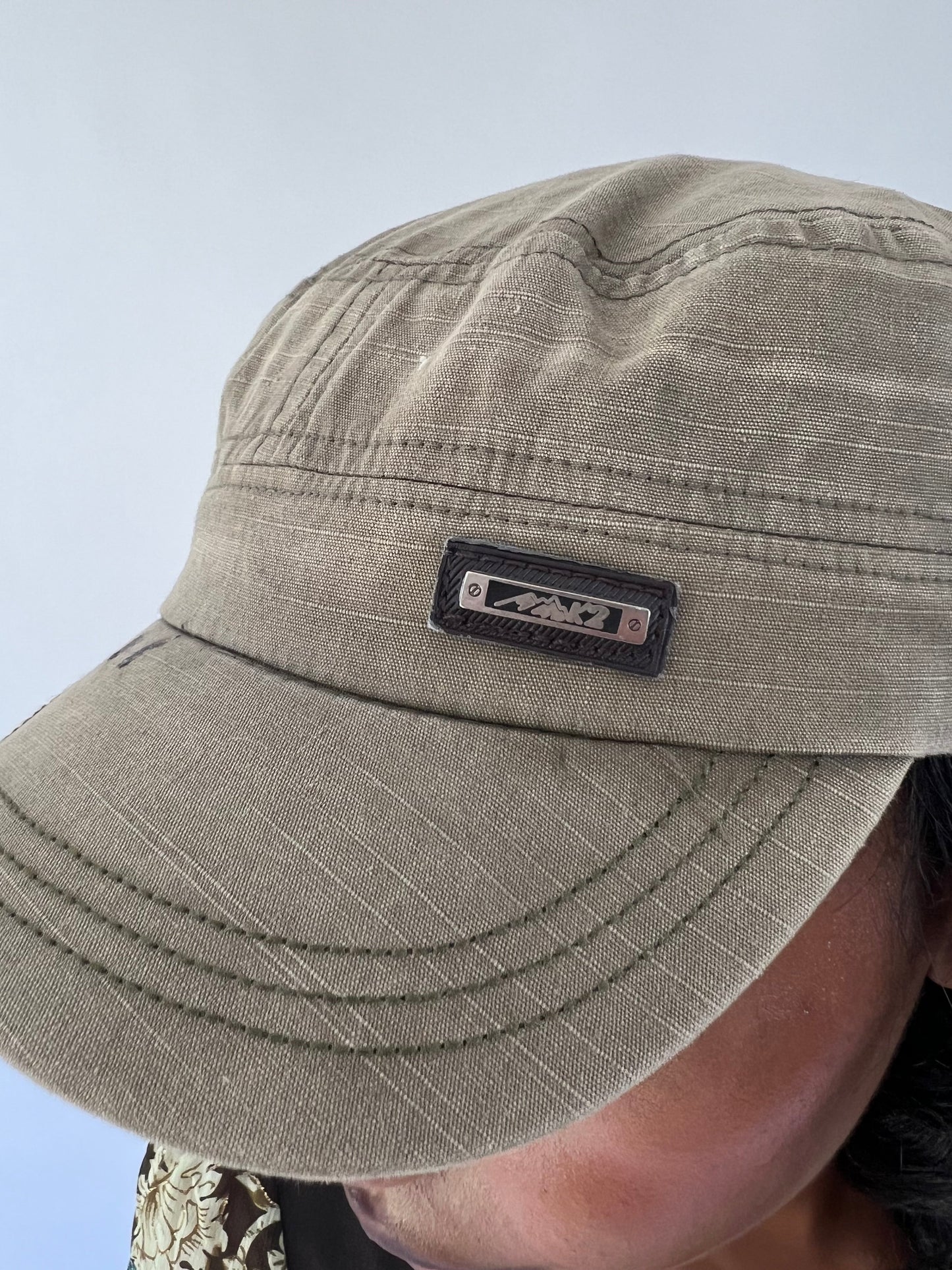 aquamarine drop | one size khaki k2 cap