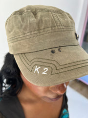 aquamarine drop | one size khaki k2 cap
