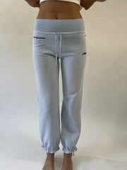 aquamarine drop | small light blue adidas track pants