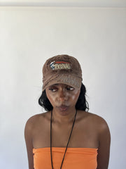 aquamarine drop | one size brown distressed original cap