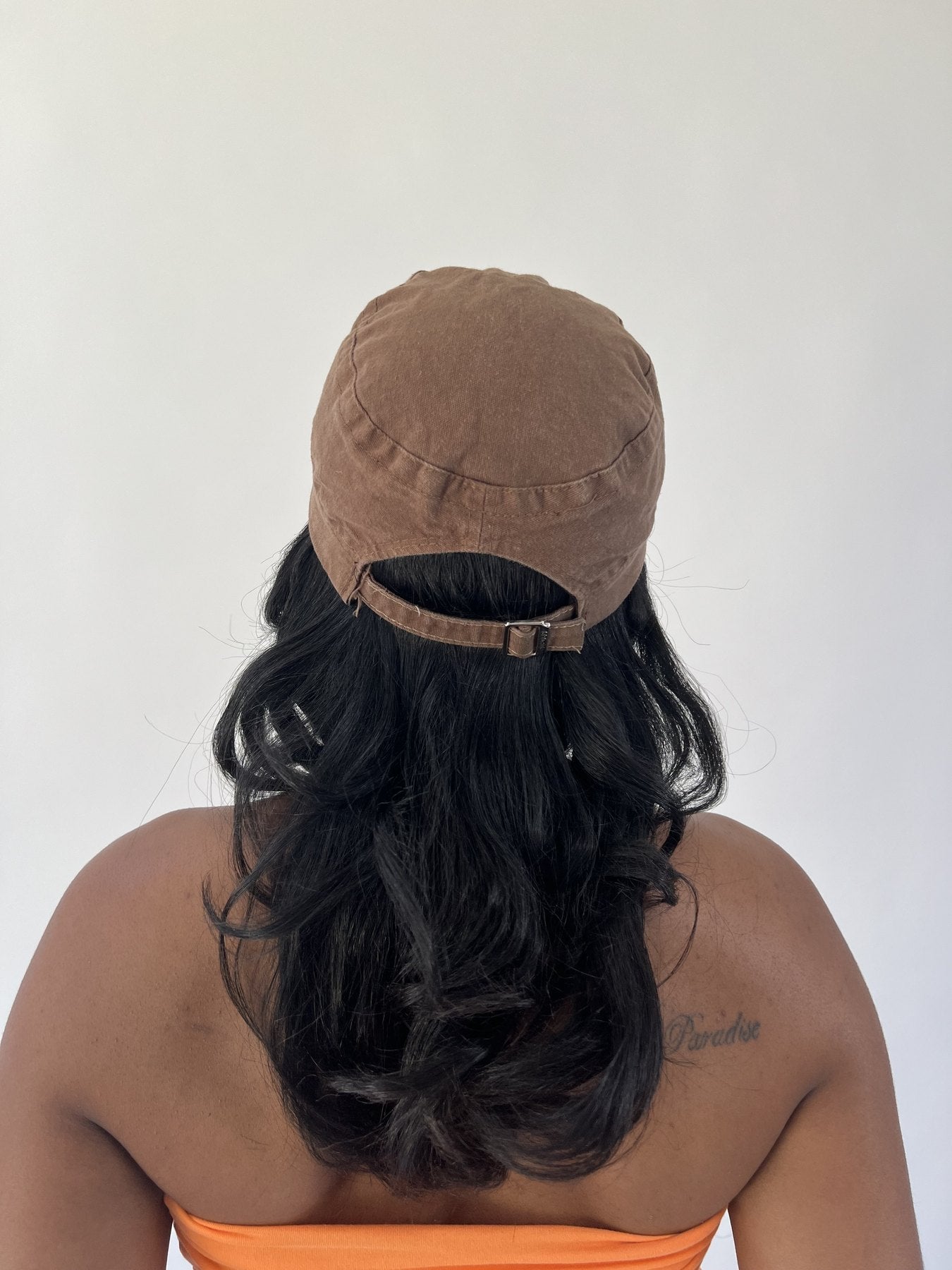 aquamarine drop | one size brown distressed original cap