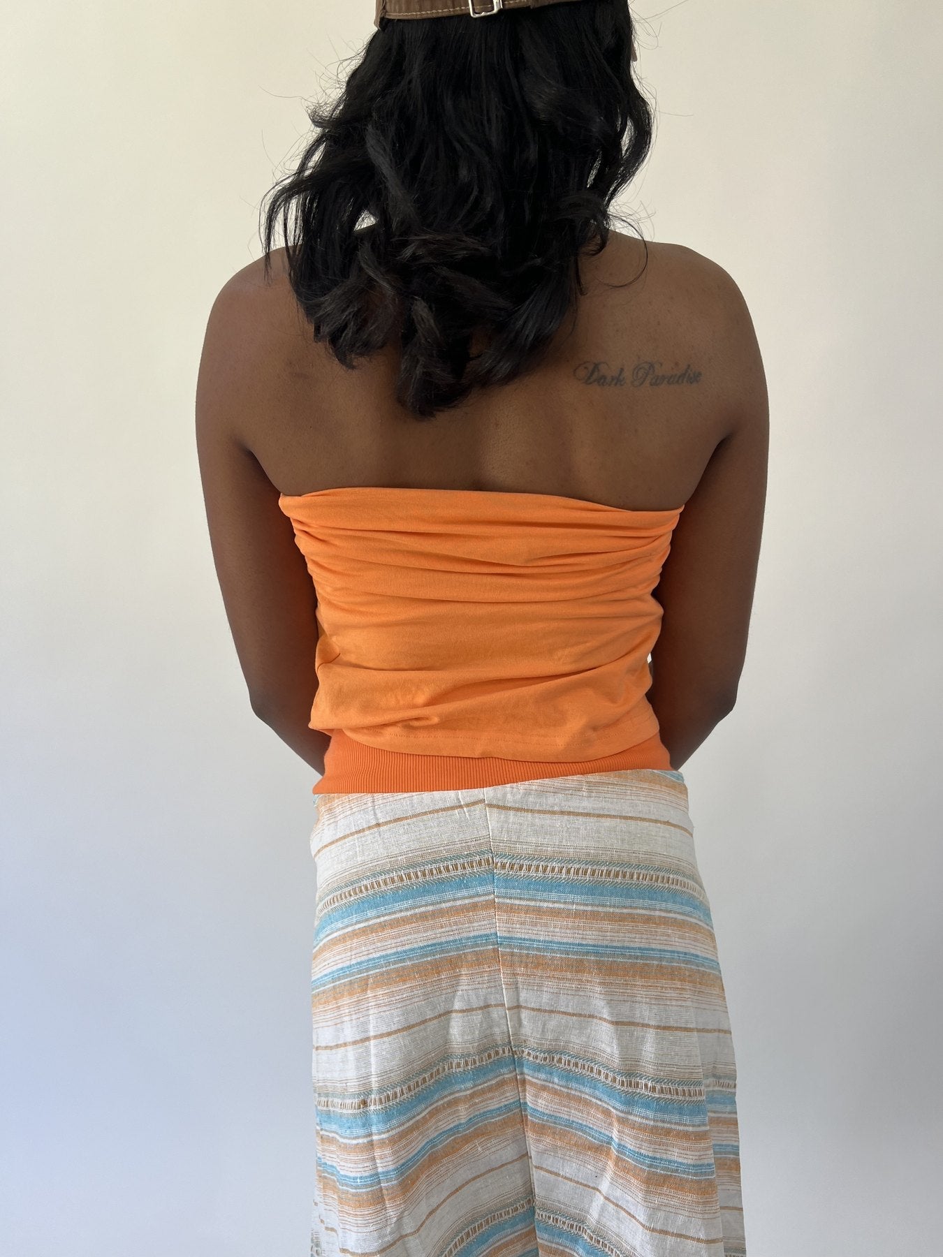 aquamarine drop | small/medium orange bandeau top