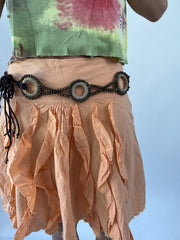 aquamarine drop | one size black circle detail belt