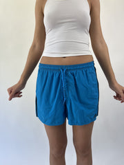 aquamarine drop | medium blue adidas sports shorts