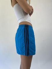 aquamarine drop | medium blue adidas sports shorts