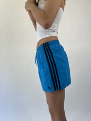 aquamarine drop | medium blue adidas sports shorts